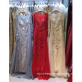 2017 New Graceful Long Sleeve Arabian Style Long Beaded Evening Dresses lantejoulas